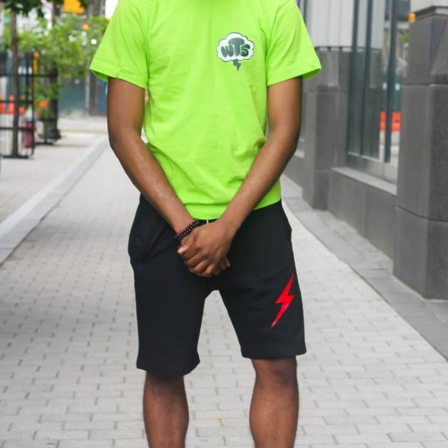 Black/Red Thunder Shorts