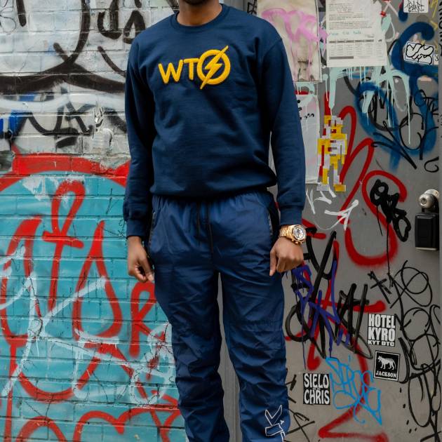 Navy Crew (Yellow Chenille Patches)