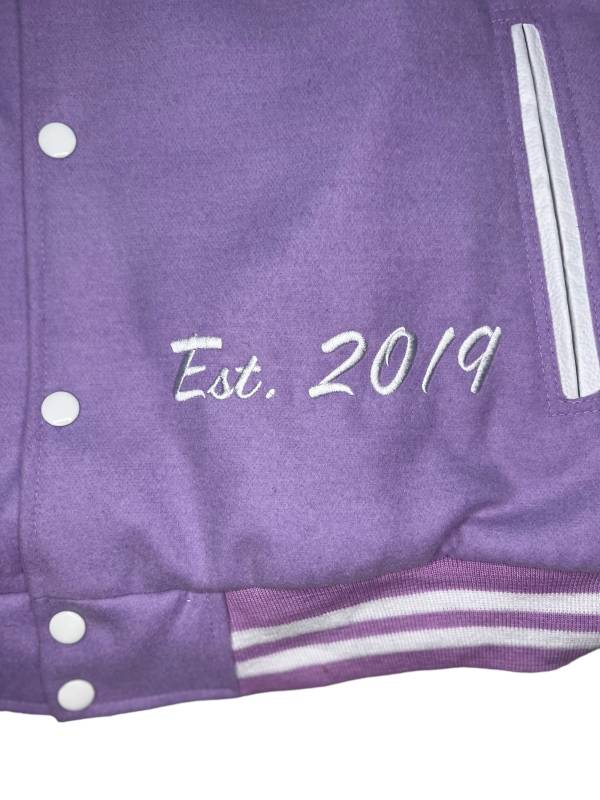 Lavender Varsity Jacket 4 Lavender Varsity Jacket - Image 4