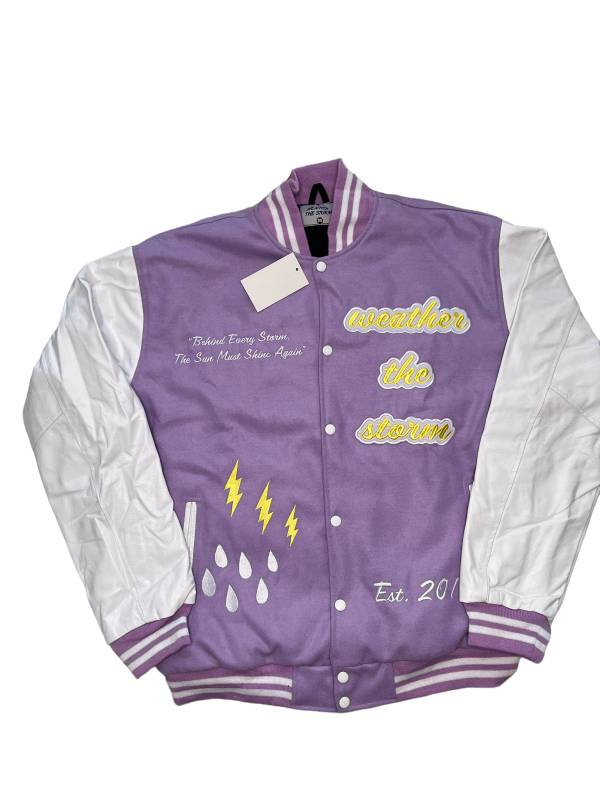 Lavender Varsity Jacket 1 Lavender Varsity Jacket