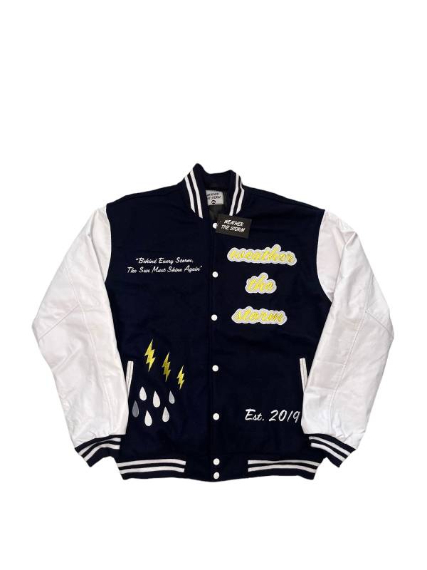 Navy Varsity Jacket 8 Navy Varsity Jacket - Image 8