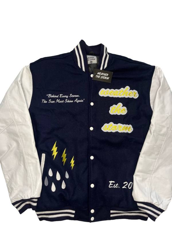 Navy Varsity Jacket 2 Navy Varsity Jacket - Image 2