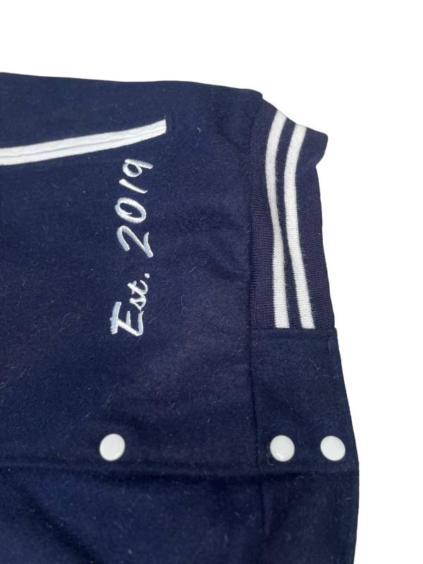 Navy Varsity Jacket 4 Navy Varsity Jacket - Image 4