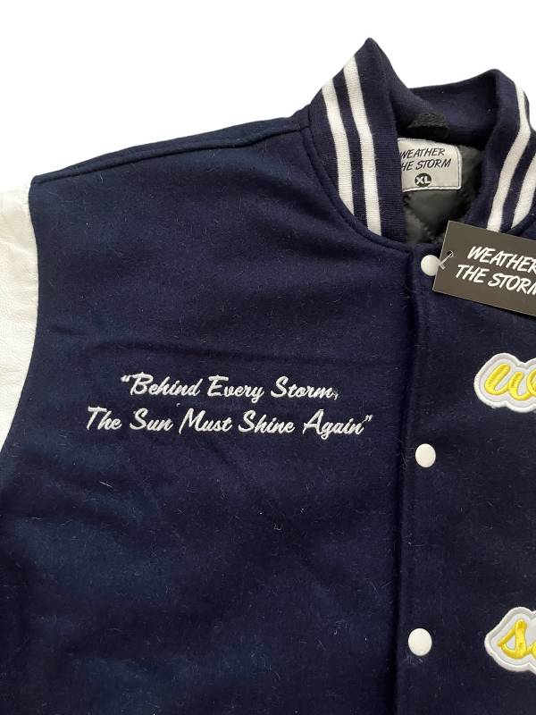 Navy Varsity Jacket 3 Navy Varsity Jacket - Image 3