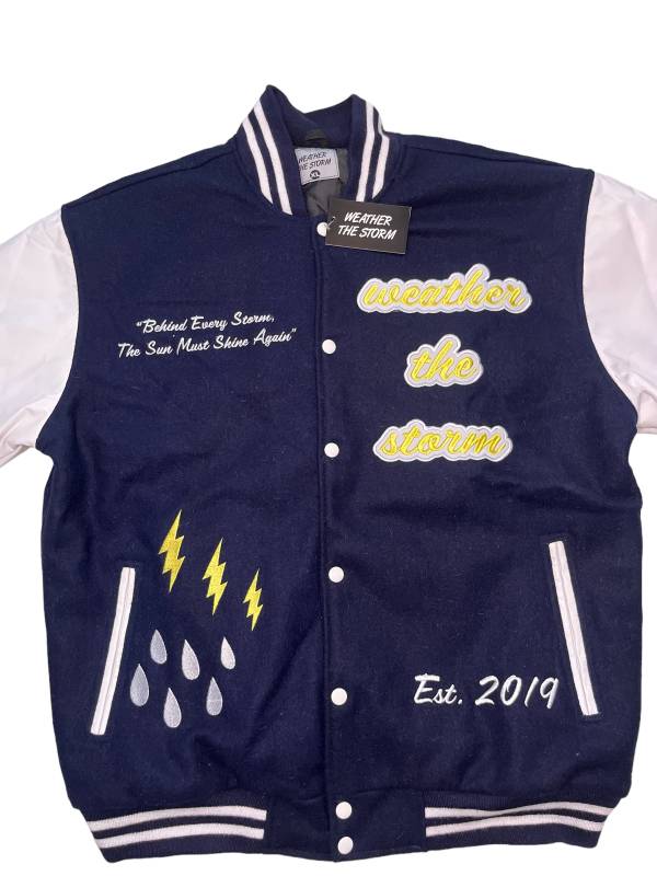 Navy Varsity Jacket 9 Navy Varsity Jacket - Image 9